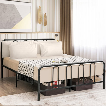 Dreamade Full Size Metal Bed Frame, Modern Bed Frame