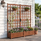 Dreamade Wooden Raised Garden Bed with Trellis