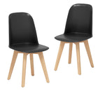 Dreamade Modern Dining Chairs Set of 2/4 Armless Kitchen Chair w/Solid Beech Wood Legs