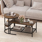 Dreamade Nesting Coffee Table Set of 2 Detachable Rectangular Table