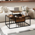 Dreamade Modern Center Table with Hidden Storage Compartment