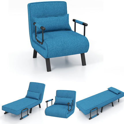 Dreamade Convertible Sofa Bed, 4-in-1 Sleeper Chair with Pillow