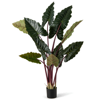 Dreamade 63" Tall Fake Pre-Potted Plant w/ 11 Faux Leaves & Bendable Stems