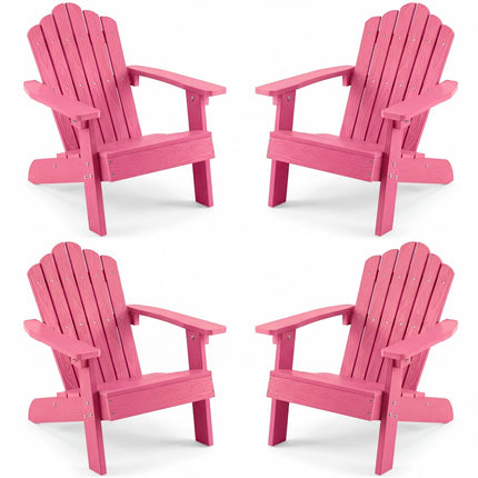 Dreamade Kids Adirondack Chair, All-Weather HIPS Children's Outdoor Chair with Tilted High Backrest