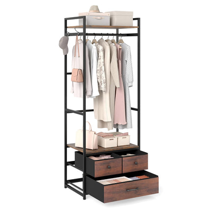 Dreamade Clothes Rack with Drawers for Living Room