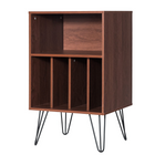 Dreamade End Table Record Player Stand, Turntable Stand Record Storage Cabinet