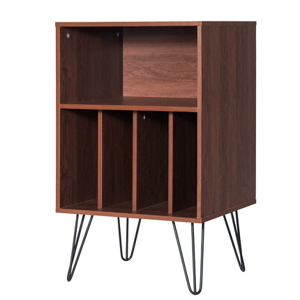 Dreamade End Table Record Player Stand, Turntable Stand Record Storage Cabinet