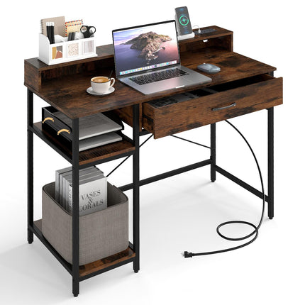 Dreamade Computer Desk with Monitor Shelf