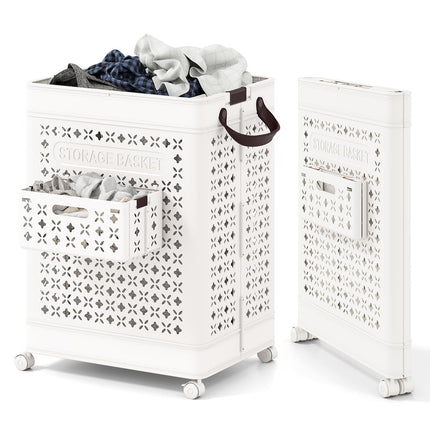 Dreamade 75L Collapsible Laundry Basket with Wheels
