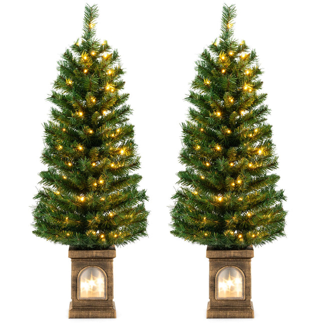 Dreamade 4ft Pre-Lit Christmas Tree for Entrances