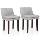 Dreamade Linen Upholstered Accent Chairs w/Mid Back & Cushioned Seat