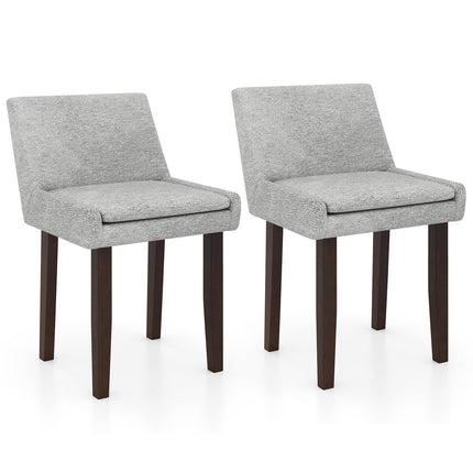 Dreamade Linen Upholstered Accent Chairs w/Mid Back & Cushioned Seat