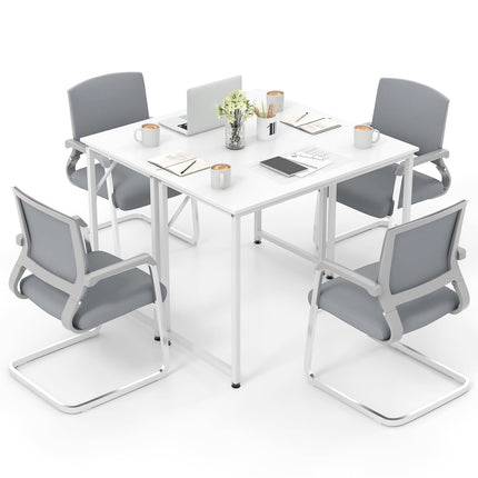 Dreamade 6.5 FT Small Conference Table, 2 PCS 40" x 19.5" Rectangular Meeting Table with Heavy-Duty Metal Frame