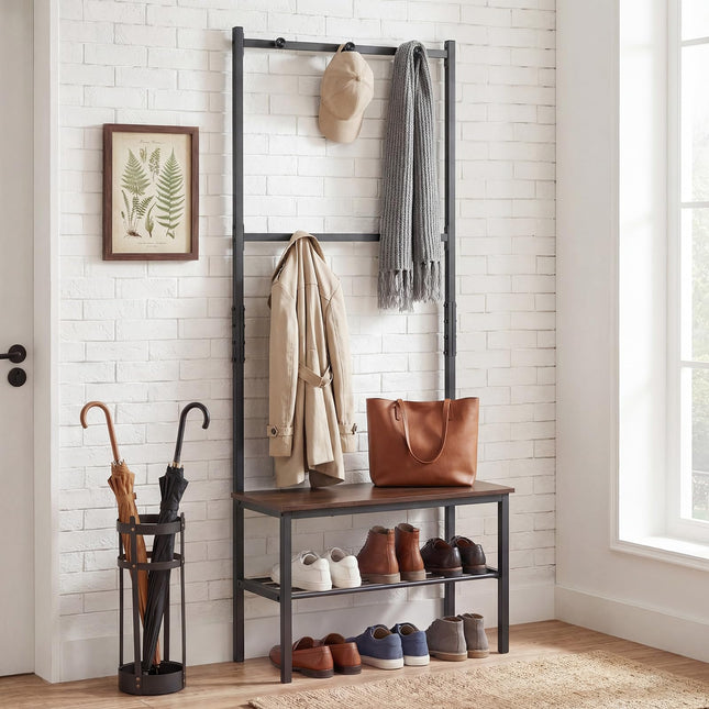 Dreamade 3 in 1 Hall Tree with Bench and Shoe Storage