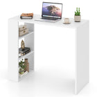 Dreamade 36 Inch Compact Home Office Desk with Storage Open Shelves and Anti Tipping Kit
