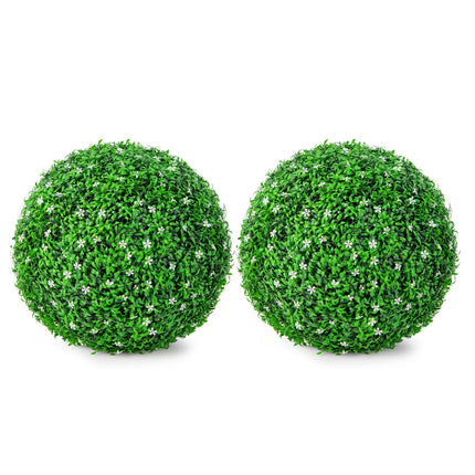 Dreamade 2 PCS 19.5 Inch Artificial Plant Topiary Ball, Round Holly Faux Boxwood Balls
