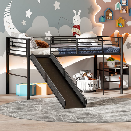 Dreamade Twin Loft Bed with Slide