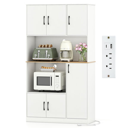 Dreamade 71" Kitchen Pantry Cabinet with 4 Storage Cabinet