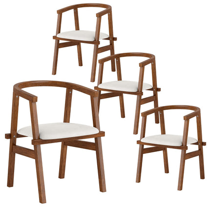 Dreamade 2/4 Wooden Dining Chairs Set