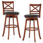 Dreamade 30.5 Inch Bar Height Chairs Stools Set of 2/4 with PU Faux Leather Upholstered Seat