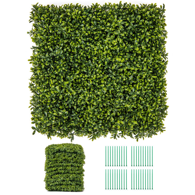 Dreamade 20" x 20" Artificial Boxwood Panels 12PCS, 33.3 Sq.ft Garden Privacy Fence Screen (Boxwood)