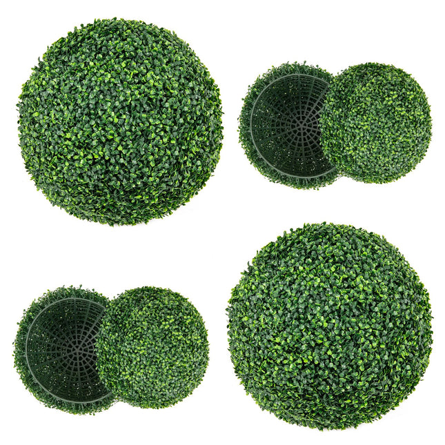 Dreamade 2 PCS 20 Inch Artificial Plant Topiary Ball, Round Faux Boxwood Balls Outdoor