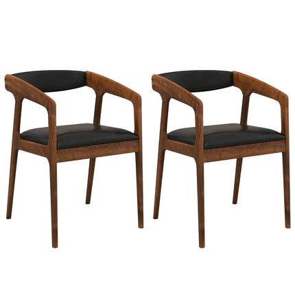 Dreamade Modern Accent Chair - PU Leather Upholstered Armchairs w/Cozy Backrest & Padded Seat Cushion