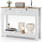 Dreamade Farmhouse Console Table with 2 Drawers 42