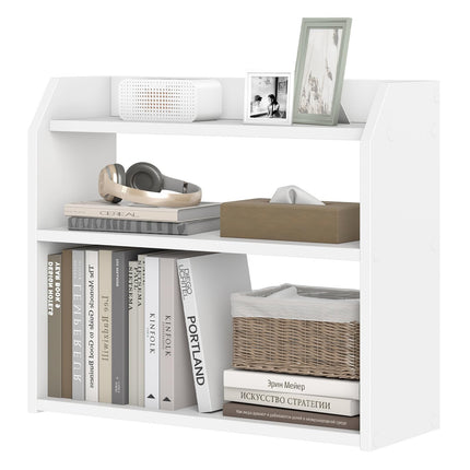 Dreamade 3-Tier Desktop Bookshelf Small Wood Countertop Organizer(1/2)