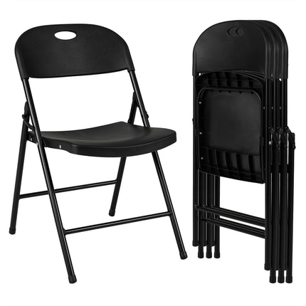 Dreamade Plastic Folding Chair | Portable Stackable Commercial Seats with Ergonomic Backrest