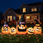 DREAMADE 5-Piece Inflatable Pumpkin Family Halloween Decoration w/LED Lights