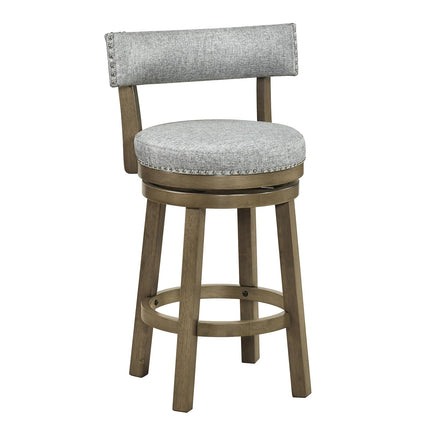 Dreamade Swivel Bar Stool | 27" Counter Height Stool with Linen Fabric Upholstered Seat & Back