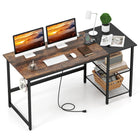 Dreamade 59 Inch Computer Desk with Charging Station