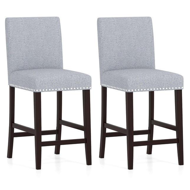 Dreamade Modern Bar Stools Set of 2/4 26" Upholstered Counter Height Bar Stools w/Tilt Backrest