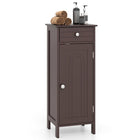 Dreamade 34.5” Bathroom Cabinet Narrow Side Storage Organizer with Drawer