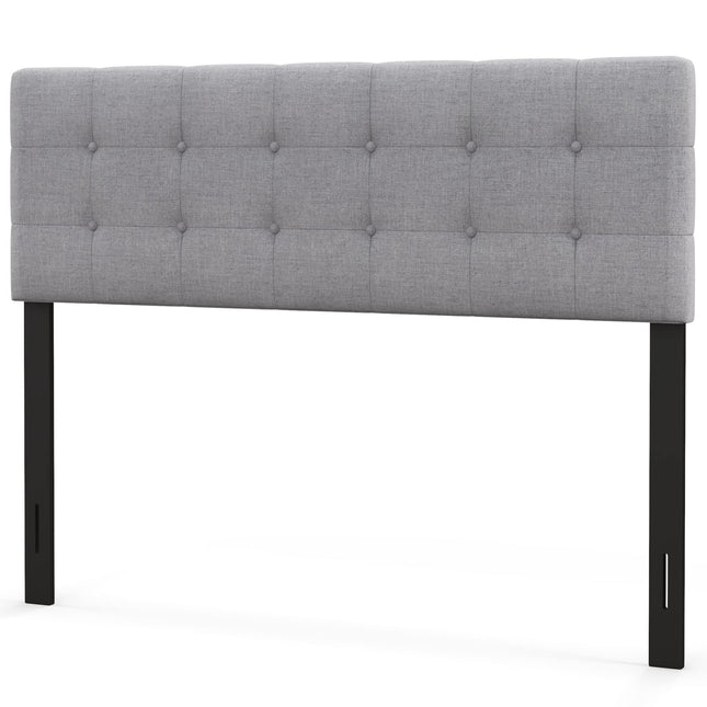 Dreamade Linen Upholstered Headboard, Adjustable Width Button Tufted Headboard