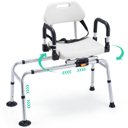 Dreamade Sliding Shower Chair with Swivel Seat