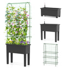Dreamade Raised Garden Bed with Legs and Trellis for Climbing Plants