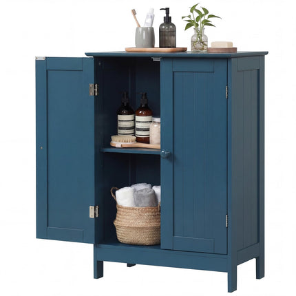 Dreamade Storage Cabinet with Doors and Shelves - Freestanding Storage Organizer with Anti-Tipping Device