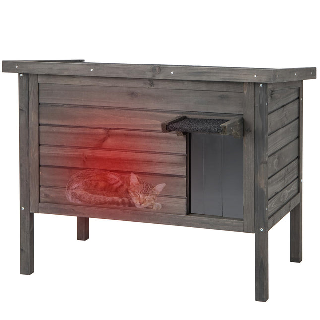 Dreamade Outdoor Cat House - Weatherproof Feral Cat Shelter with All-Round Foam Insulated