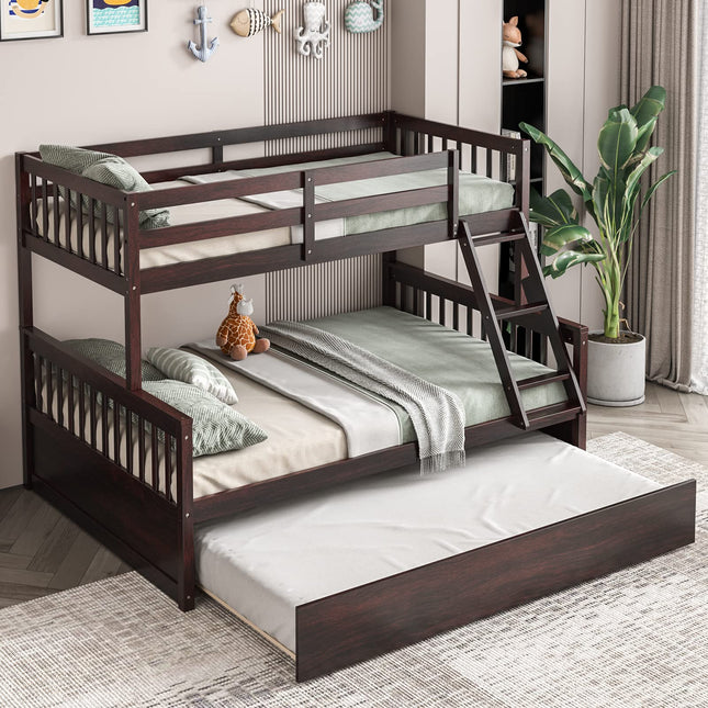 Twin Over Full Bunk Bed with Trundle - Dreamade
