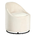 Dreamade Swivel Accent Chair with Storage, 360° Upholstered Vanity Chair with Backrest