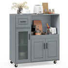 Dreamade Kitchen Island with Storage, Kitchen Cart with Wheels