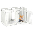 Dreamade 6/12 Panel Dog Playpen 32'' Tall Plastic Pet Fence with Lockable Door