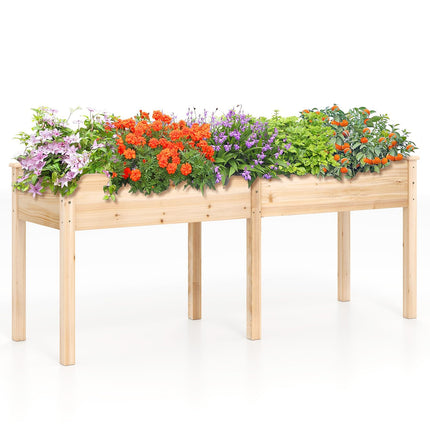 73"x23"x30" Elevated Wood Planter Box with Legs