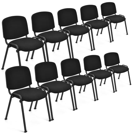 Dreamade Conference Chairs with Ergonomic Upholstered Seat & Protective Foot Pad – Chair Set (2 / 4 / 5 / 6 / 8 / 10 / 15 Pack Options)