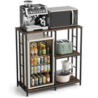 Dreamade Kitchen Bakers Rack | 3-Tier Microwave Stand Stand with Open Shelves