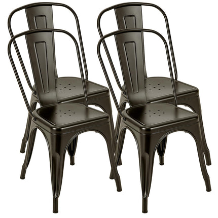 Dreamade Metal Dining Chairs Set of 4