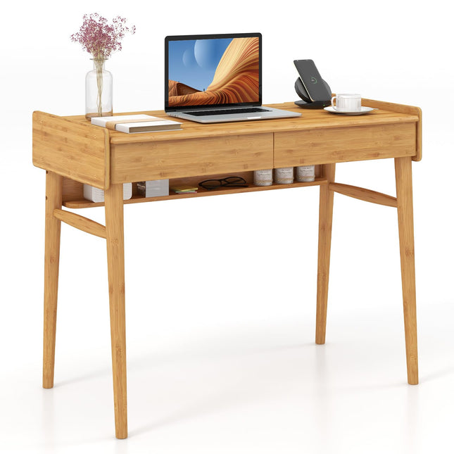 39.5" Bamboo Home Office Desk - Dreamade
