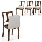 Dreamade Wood Dining Chairs Set Farmhouse Dining Room Chair with Cushion Seat, Armless Wooden Dining Side Chairs